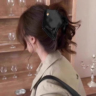 Kẹp tóc vỏ sò satin tam giác phong cách retro phụ kiện tóc nữ