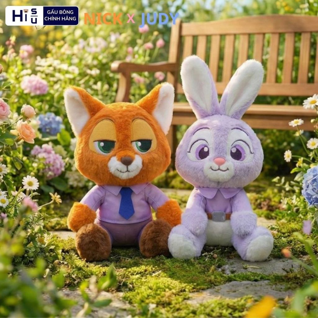 Gấu Bông Cáo Nick Thỏ Judy Size 28Cm, Gấu Bông Zootopia Hoạt Hình Nổi Tiếng Quà Tặng Cho Bạn Gái, Cho Bé