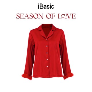 [SEASON OF LOVE] Bộ mặc nhà nữ quần dài áo tay dài màu đỏ HOMW063