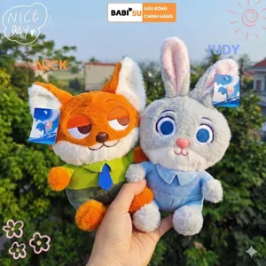 Gấu Bông ZooTopia 25Cm, Gấu Bông Nick Judy Nhân Vật Hoạt Hình Nổi Tiếng Quà Tặng Cho Bạn Gái/Nữ, Bạn Trai,Cho Bé