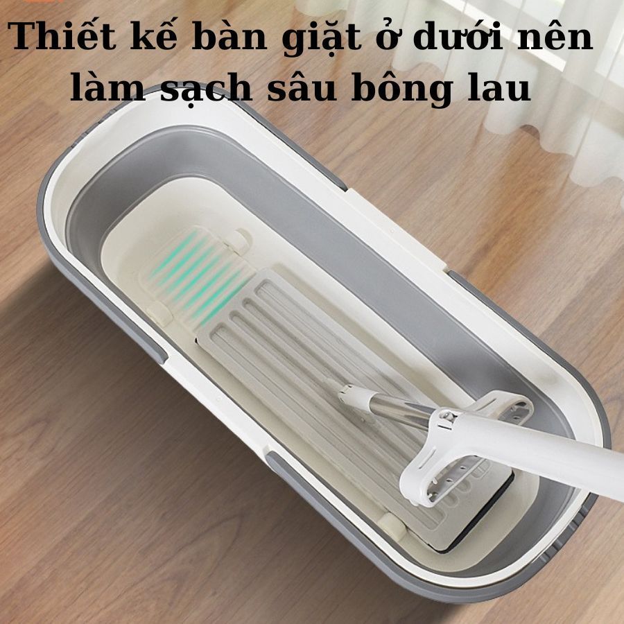 Bộ Chổi Cây Lau Nhà  Gấp Gọn kèm Bông Lau Tiện Lợi Thông Minh Đa năng 1986
