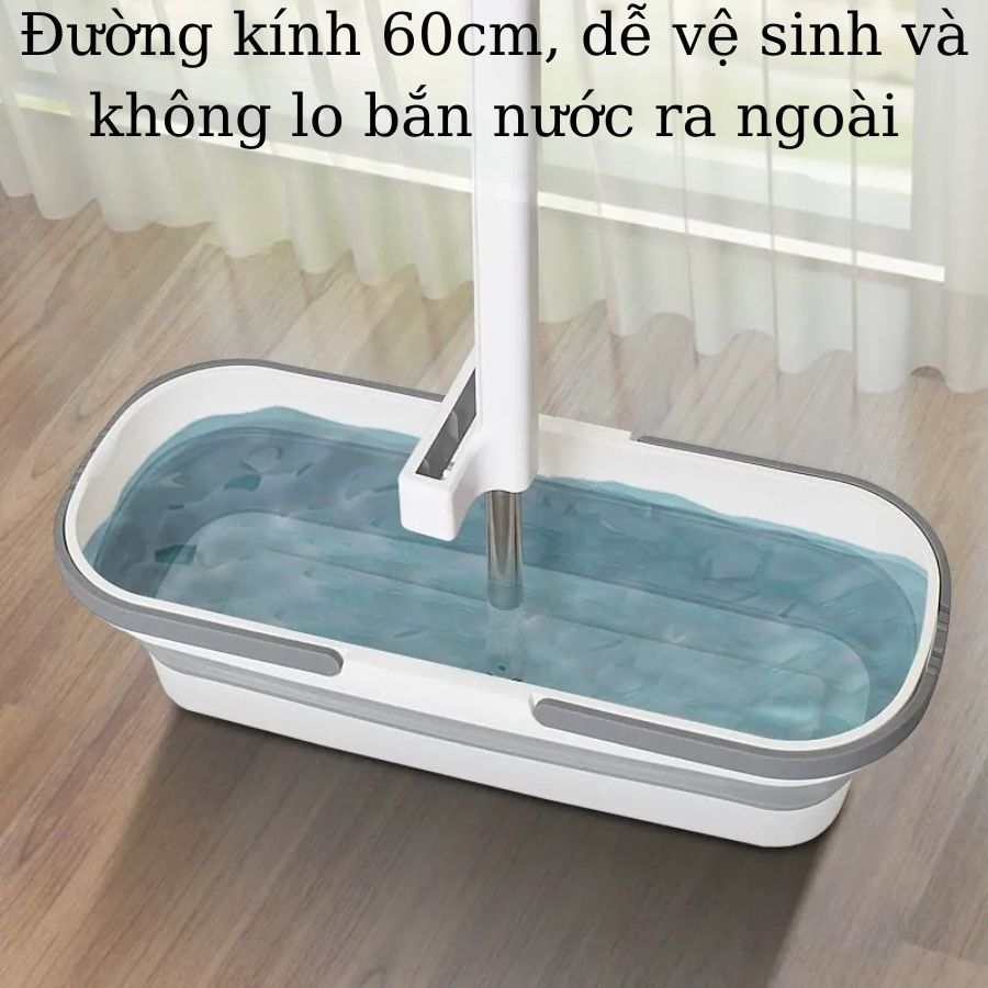 Bộ Chổi Cây Lau Nhà  Gấp Gọn kèm Bông Lau Tiện Lợi Thông Minh Đa năng 1986