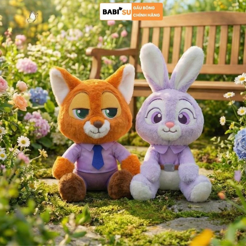 Gấu Bông Cáo Nick Và Thỏ Judy Dáng Ngồi Dễ Thương, Gấu Bông Zootopia Phim Nổi Tiếng Quà Tặng Cho Bạn Gái,Bạn Trai,Cho Bé