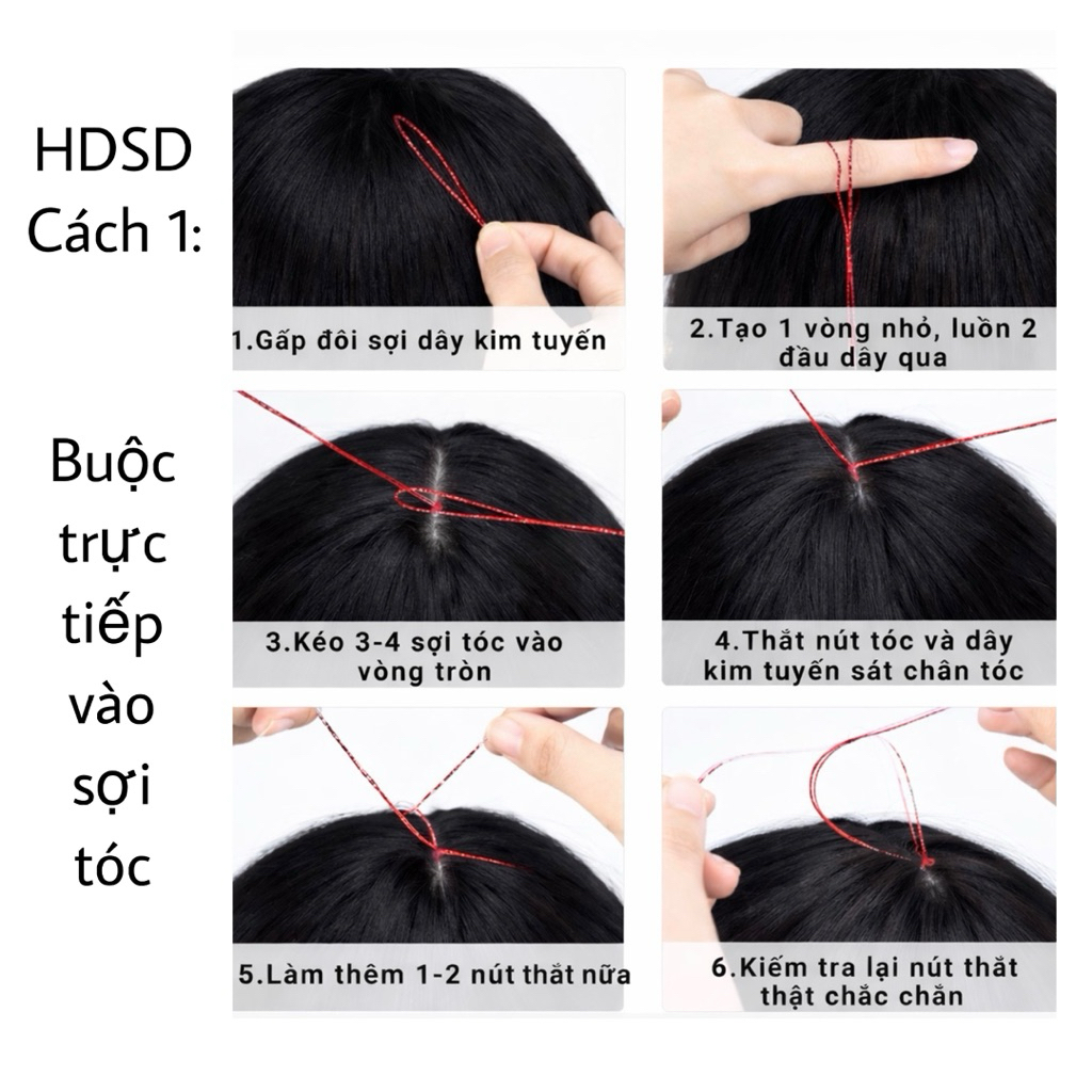 [HÀNG ĐẸP] DÂY KIM TUYẾN NỐI TÓC SET 200 DÂY CỰC NHIỀU SỈ 5K