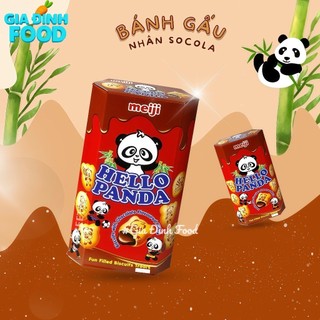 [Lốc x10 Hộp] Bánh gấu nhân kem Meiji Hello Panda Nhật Bản 40g