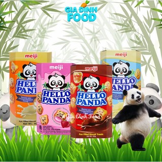 [Lốc x10 Hộp] Bánh gấu nhân kem Meiji Hello Panda Nhật Bản 40g