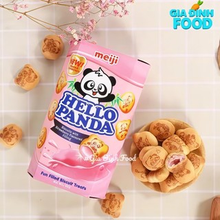 [Lốc x10 Hộp] Bánh gấu nhân kem Meiji Hello Panda Nhật Bản 40g