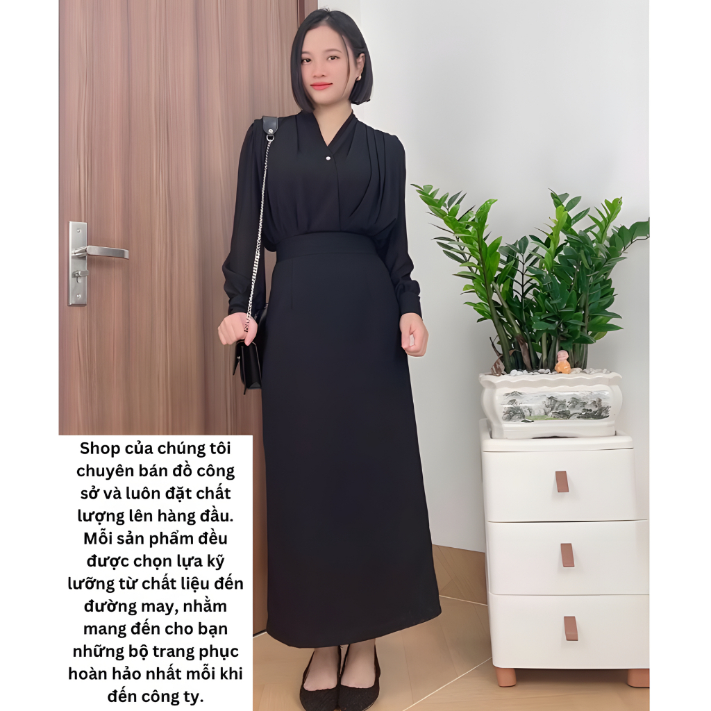 Chân Váy Chữ A Suông Dáng Dài 90cm Tôn Dáng Che Khuyết Điểm Cho Các Nàng SHOPNGOCTRANG19