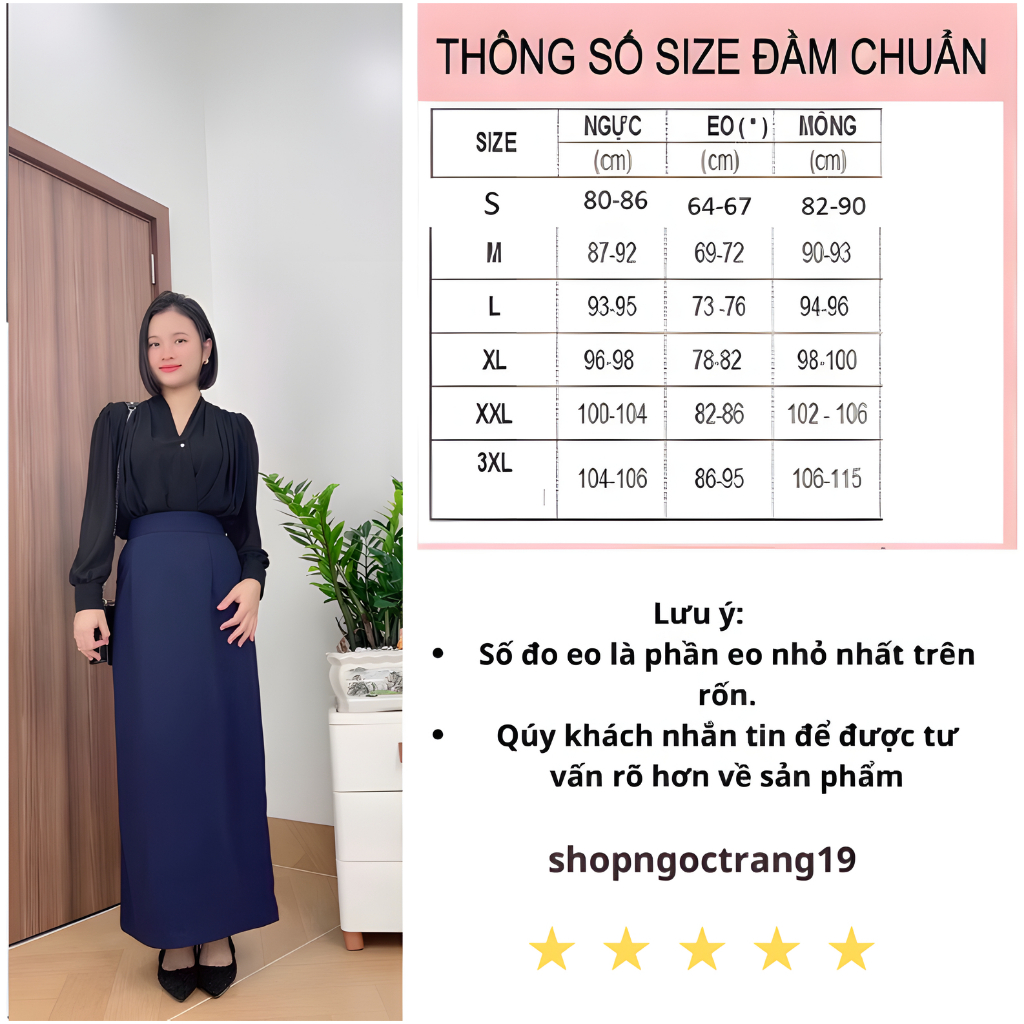 Chân Váy Chữ A Suông Dáng Dài 90cm Tôn Dáng Che Khuyết Điểm Cho Các Nàng SHOPNGOCTRANG19