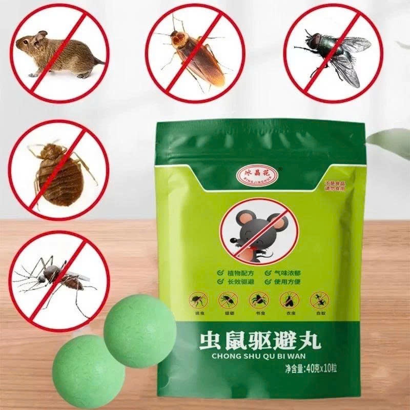 Túi 10 Viên Đuổi Chuột Băng Phiến, Viên Đuổi Chuột Siêu Mạnh, Viên Đuổi Chuột Thảo Dược An Toàn ,Đuổi Chuột