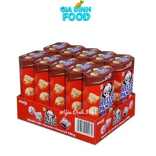 [Lốc x10 Hộp] Bánh gấu nhân kem Meiji Hello Panda Nhật Bản 40g
