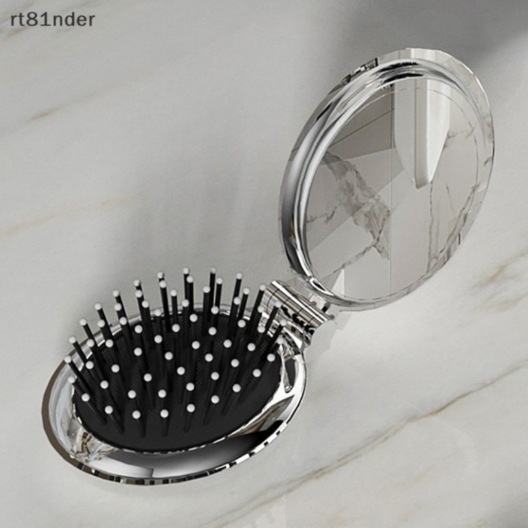 Rt Lược Chải Tóc Mát Xa Da Đầu Chống Tĩnh Điện Có Gương Gấp Gọn Tiện Lợi