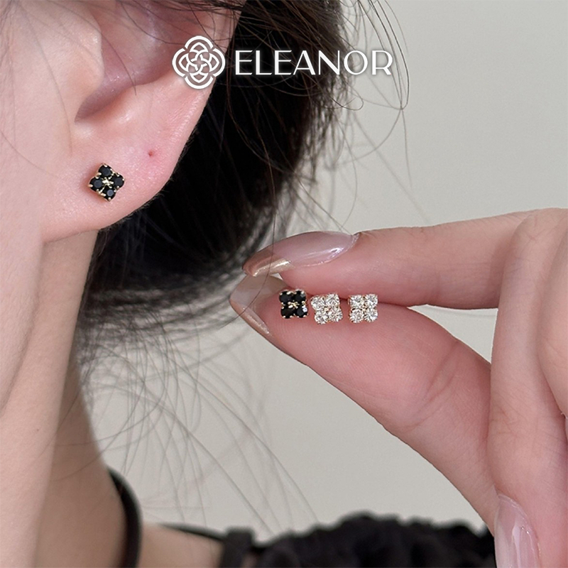 Bông tai nữ chuôi bạc 925 Eleanor Accessories đính đá phụ kiện trang sức khuyên tai mini 11153