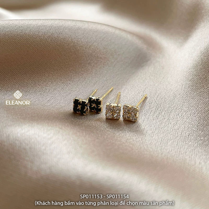 Bông tai nữ chuôi bạc 925 Eleanor Accessories đính đá phụ kiện trang sức khuyên tai mini 11153