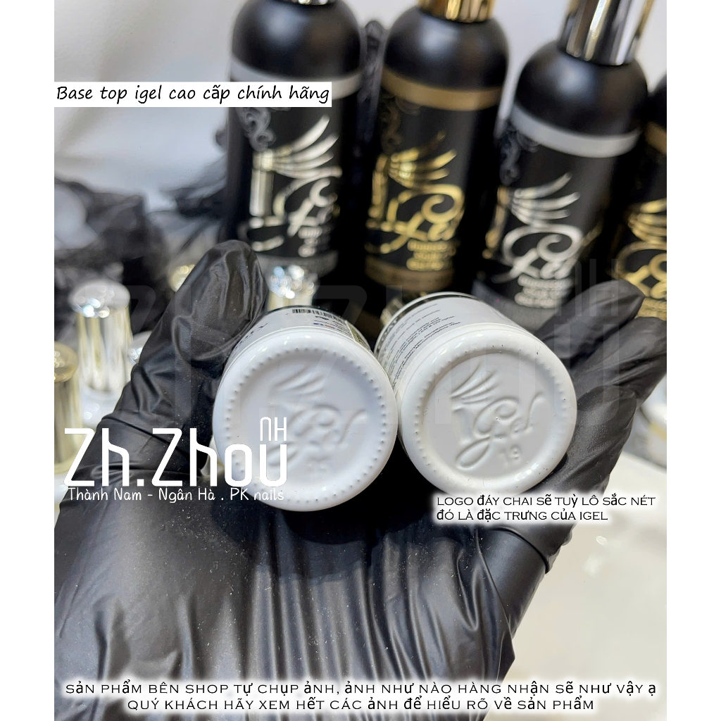Base top Igel 226gr, top igel cao cấp - Sơn gel liên kết và top phủ bóng, igel 226g, igel chai to