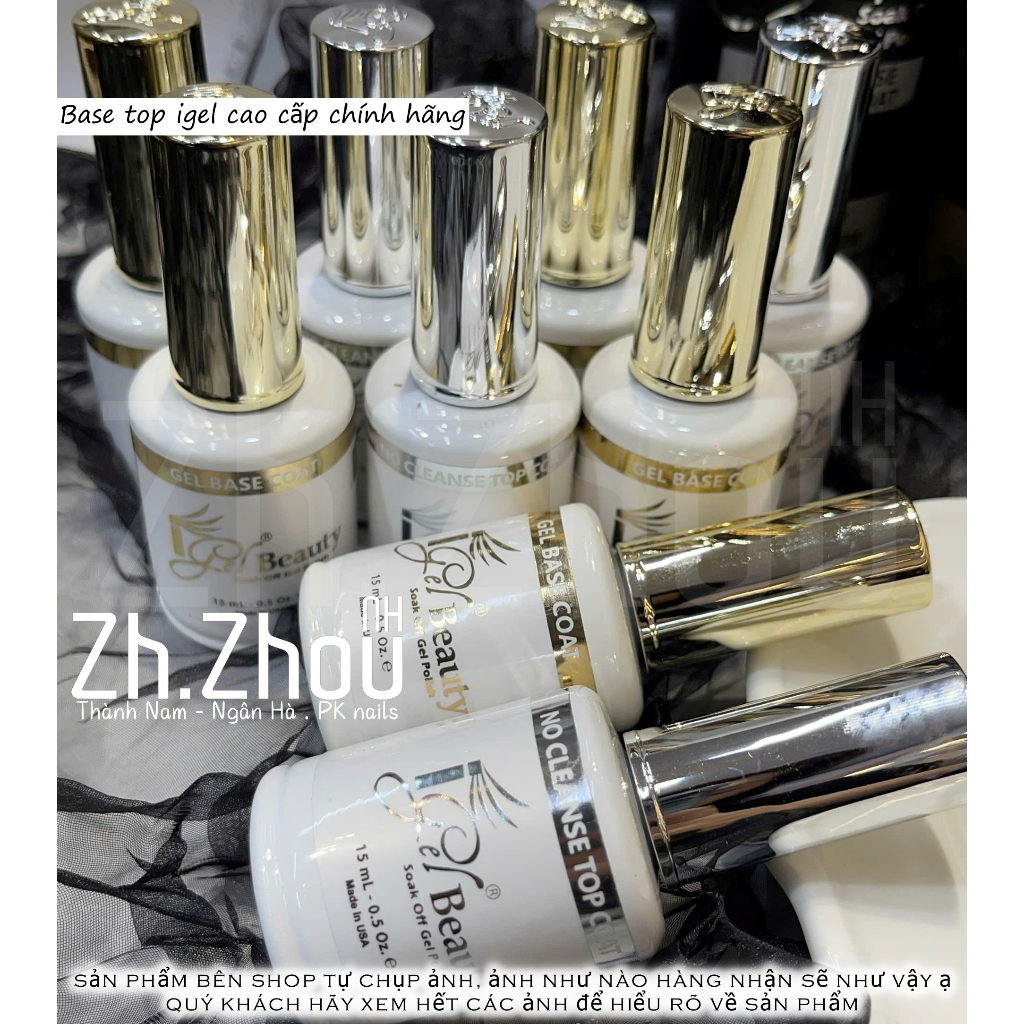 Base top Igel 226gr, top igel cao cấp - Sơn gel liên kết và top phủ bóng, igel 226g, igel chai to
