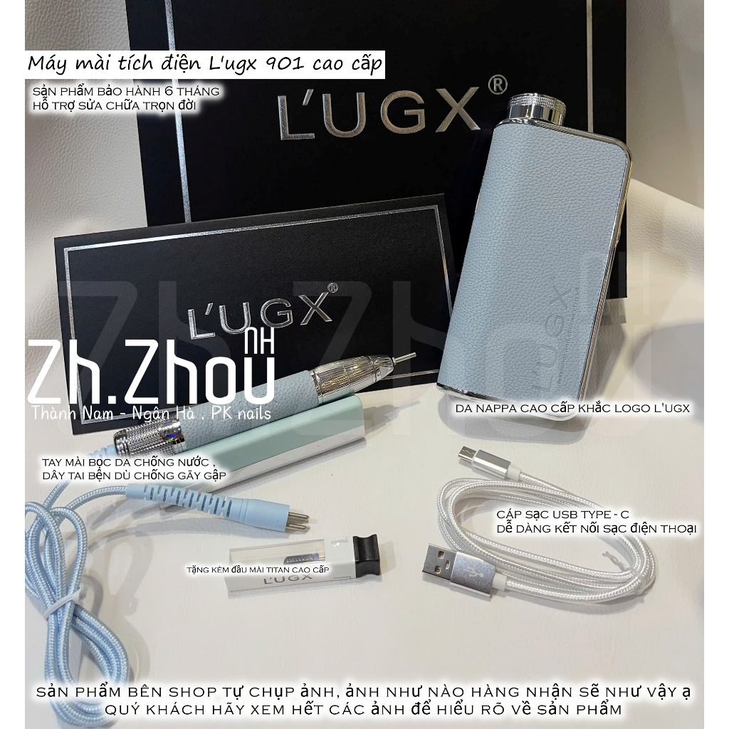 Máy mài lugx, Máy mài móng cao cấp LUGX 901, Máy mài tích điện Lugx chống nước hiện đại (bảo hành 6 tháng) chính hãng