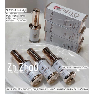 Base, Top, Cứng móng Ouboli chai 15ml Phiên Bản mới Siêu Bóng Bền
