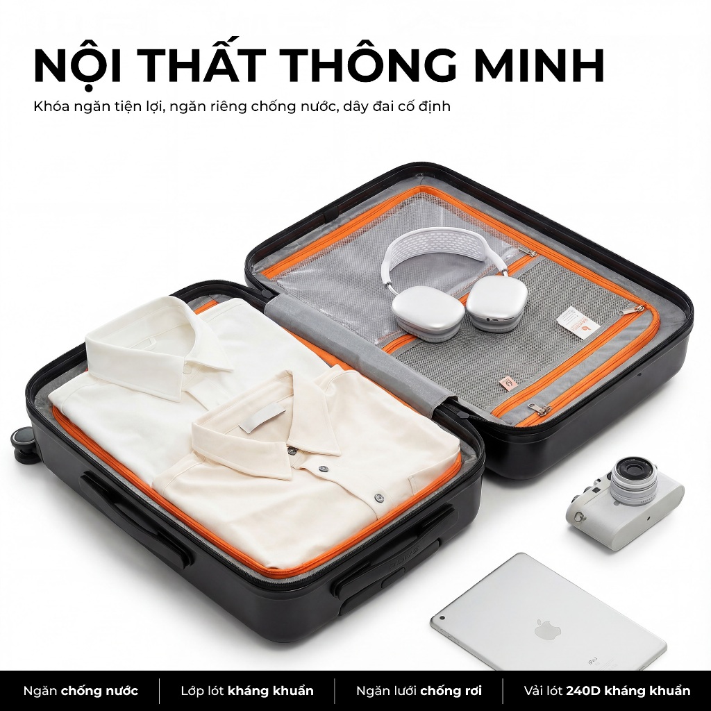 Vali Du Lịch B Bamozo Nancy Size 20/24/28 Nhựa PP Cao Cấp, Chống Vỡ Bảo Hành 5 Năm 1 ĐỔI 1 TRONG 30 NGÀY_Nancy | BigBuy360 - bigbuy360.vn
