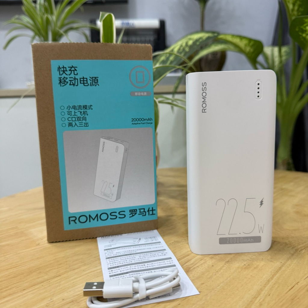 PIN SẠC DỰ PHÒNG ROMOSS SENSE 6FS 20.000mAh, SẠC NHANH 22.5W, CHUẨN 3C | BigBuy360 - bigbuy360.vn