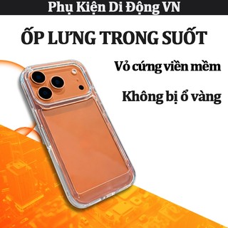 Ốp lưng iPhone trong suốt viền mềm chống rơi cho iPhone 17 Air 16 15 14 13 12 11 Pro Max Plus