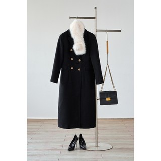 [LAMER x VIỆT HOA]Áo Khoác Dạ Tweed Dáng Dài Cổ Hai Ve Cúc Thật Phối Đầm Dạ Sát Nách Bổ Mảnh LAMER L65W25T022 L63L25T007
