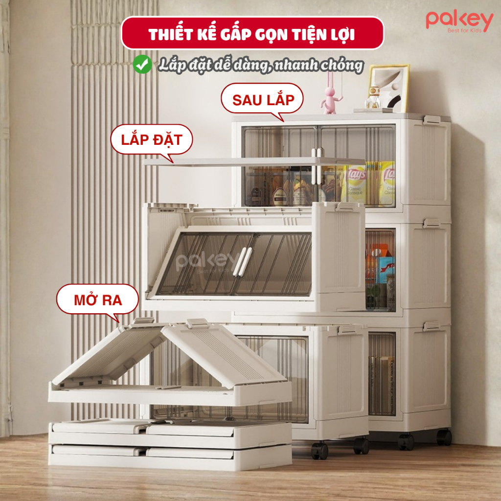 [HỎA TỐC 2H] Tủ Nhựa Cánh Trong Nhiều Tầng Tủ Đựng Đồ Nhiều Ngăn Tiện Lợi Lắp Ráp Dễ Dàng, Chất Liệu Dày Dặn Chắc Chắn
