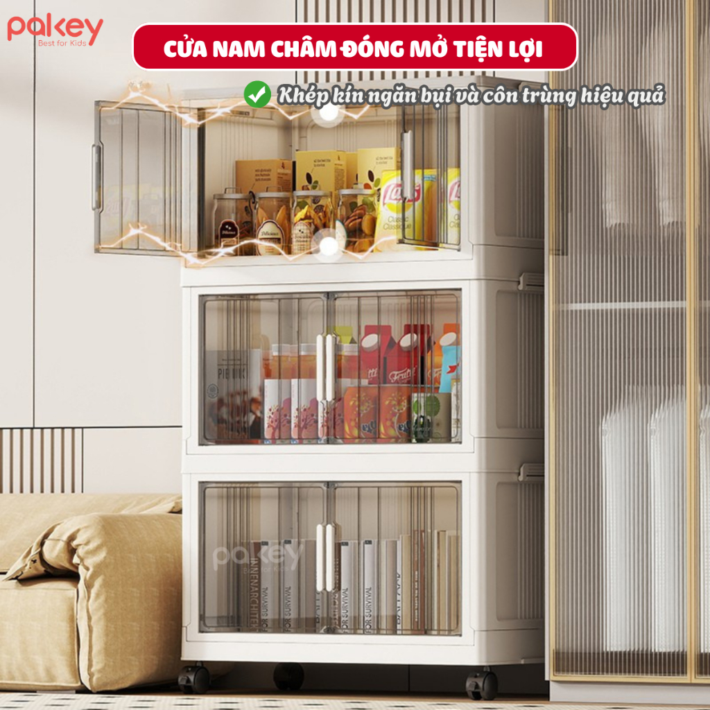 [HỎA TỐC 2H] Tủ Nhựa Cánh Trong Nhiều Tầng Tủ Đựng Đồ Nhiều Ngăn Tiện Lợi Lắp Ráp Dễ Dàng, Chất Liệu Dày Dặn Chắc Chắn