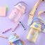 Bình nước KITA POP ngộ nghĩnh, có quai xách & dây đeo tiện dụng, nắp thiết kế uống được 2 kiểu