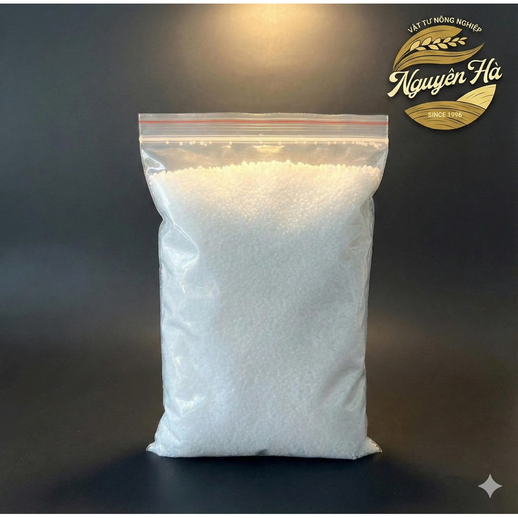 Phân Ure Phú Mỹ, đạm Phú Mỹ giúp cây đẻ nhánh, phân cành khoẻ, lá xanh đậm túi 200g, 500g