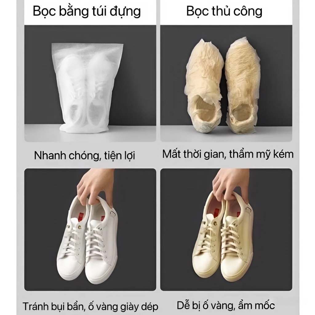 Túi Đựng Giày Dép DAVINCIA, Túi Dây Rút Bảo Quản Giày Dép Đồ Dùng Khỏi Bụi Bẩn, Chất Liệu Vải Không Dệt Thoáng Khí