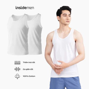 Set 2 Áo Thun Ba Lỗ Cotton Tanktop Nam Insidemen Mềm Mại Thoáng Mát Thấm Hút Tốt ITL001EDP02