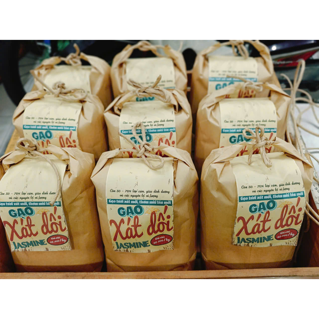 10kg gạo Jasmine xát dối - giá tốt - gạo tươi xát mới, giàu vitamin & các nguyên tố vi lượng - tốt cho người tiểu đường.