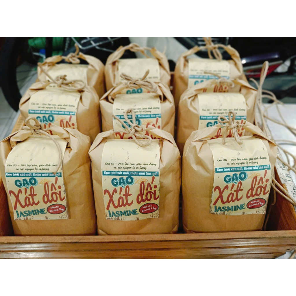 10kg gạo Jasmine xát dối - giá tốt - gạo tươi xát mới, giàu vitamin & các nguyên tố vi lượng - tốt cho người tiểu đường.