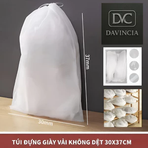 Túi Đựng Giày Dép DAVINCIA, Túi Dây Rút Bảo Quản Giày Dép Đồ Dùng Khỏi Bụi Bẩn, Chất Liệu Vải Không Dệt Thoáng Khí