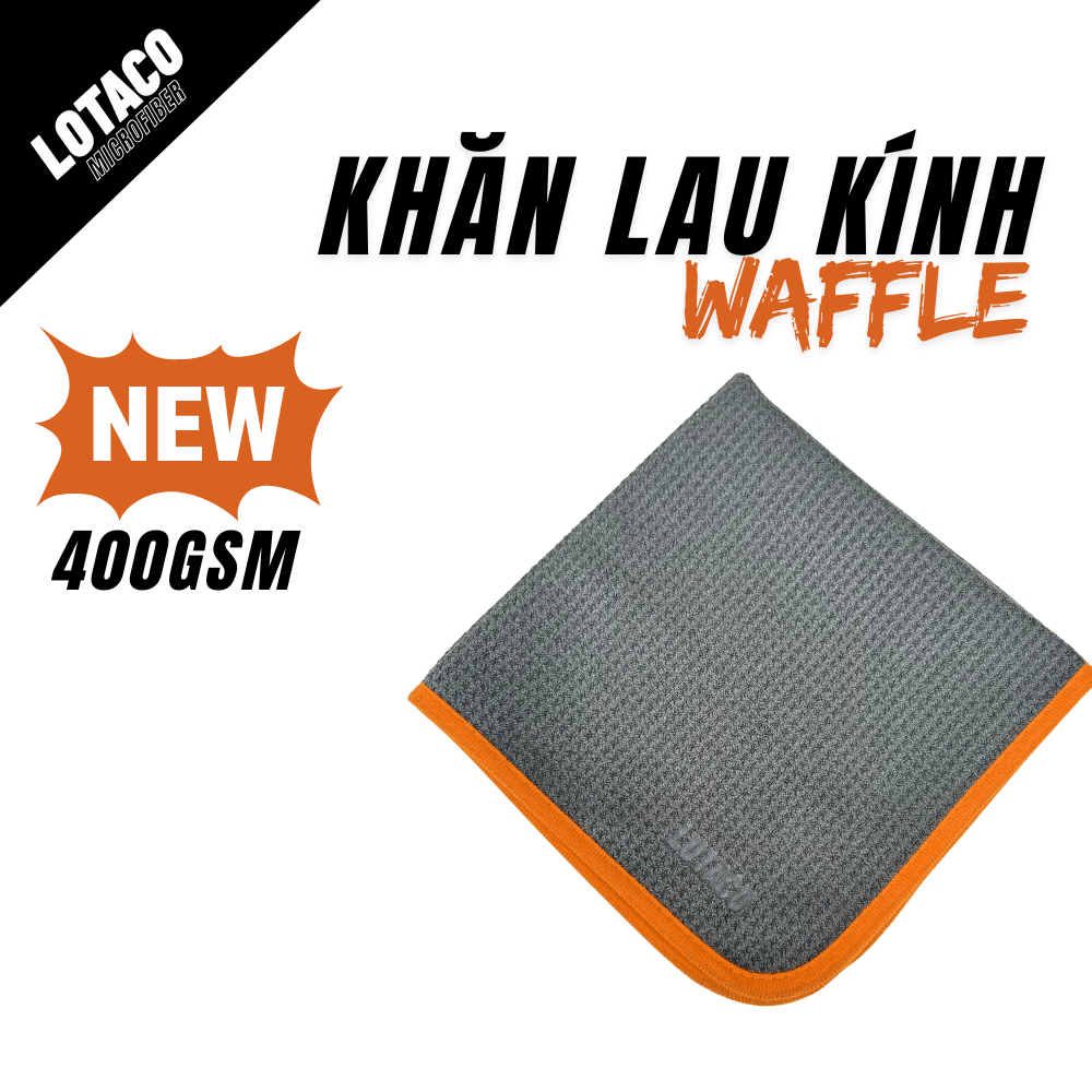 Khăn lau kính ô tô WAFFLE dòng cao cấp không để lại vệt LOTACO 40 x 40 cm không xướt kính | BigBuy360 - bigbuy360.vn