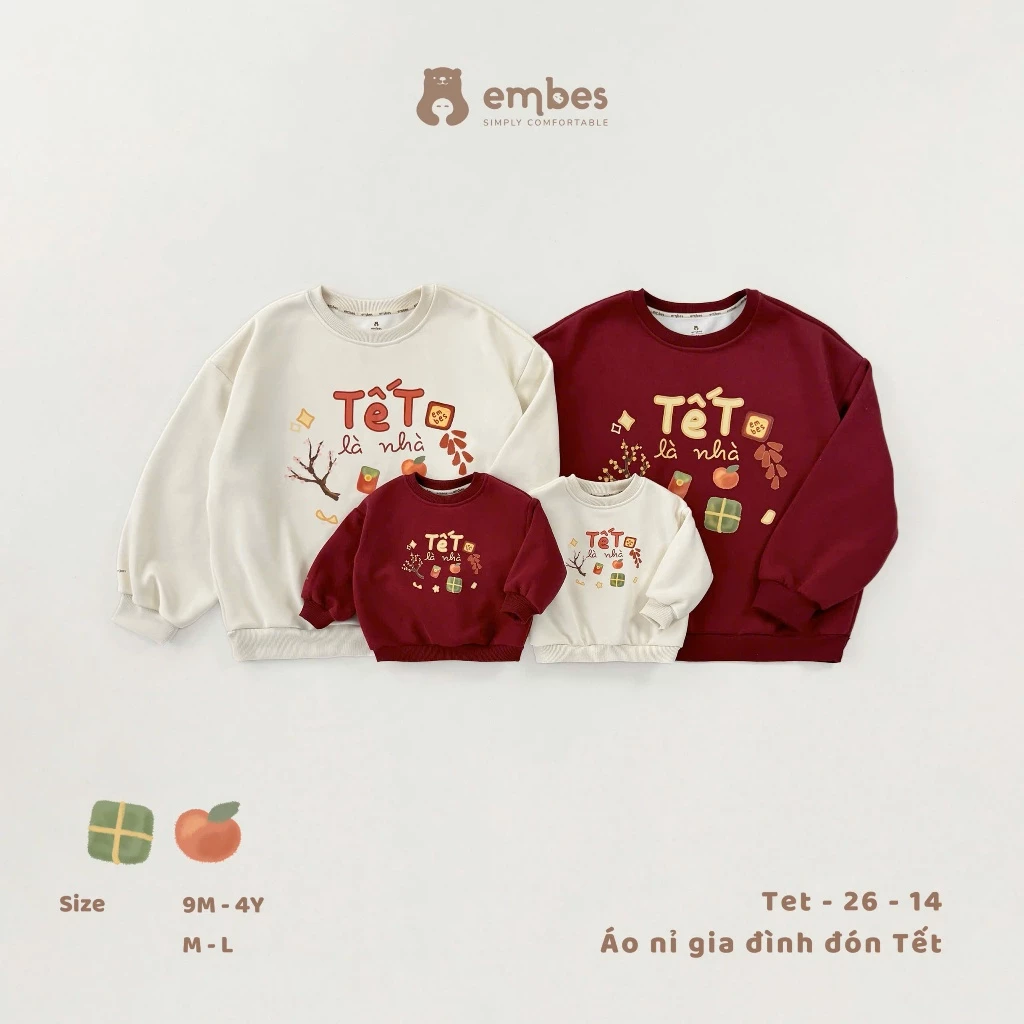 Áo Nỉ Tết Gia Đình Embes