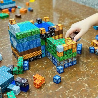 Khối nam châm từ tính 100 viên tặng 10 nhân vật - Đồ chơi lắp ráp sáng tạo cho bé