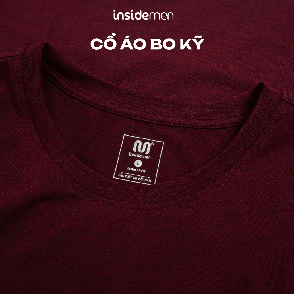 Áo thun ngắn tay INSIDEMEN chất liệu cotton mềm mại, thoáng mát, thấm hút mồ hôi tốt ITSR10