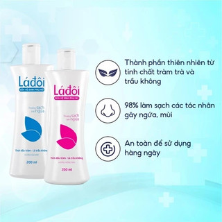 Dung dịch sữa vệ sinh phụ nữ LÁ ĐÔI - Ngăn ngừa mùi, ngứa, viêm nhiễm phụ khoa.