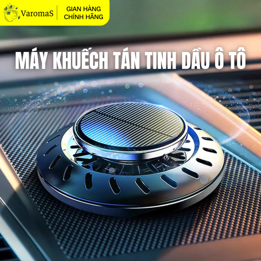 Máy Khuếch Tán Tinh Dầu Ô Tô VaromaS KT81 – Đĩa Bay UFO, Xoay Năng Lượng Mặt Trời