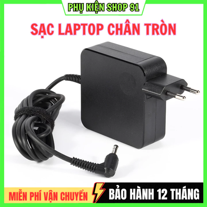 Sạc LAPTOP Củ Vuông Chân Tròn 45W, 65W, 90W , Sạc ASUS Vivobook, Sạc ASUS Zenbook , Sạc Các Loại Máy Chân Sạc Tròn Kim