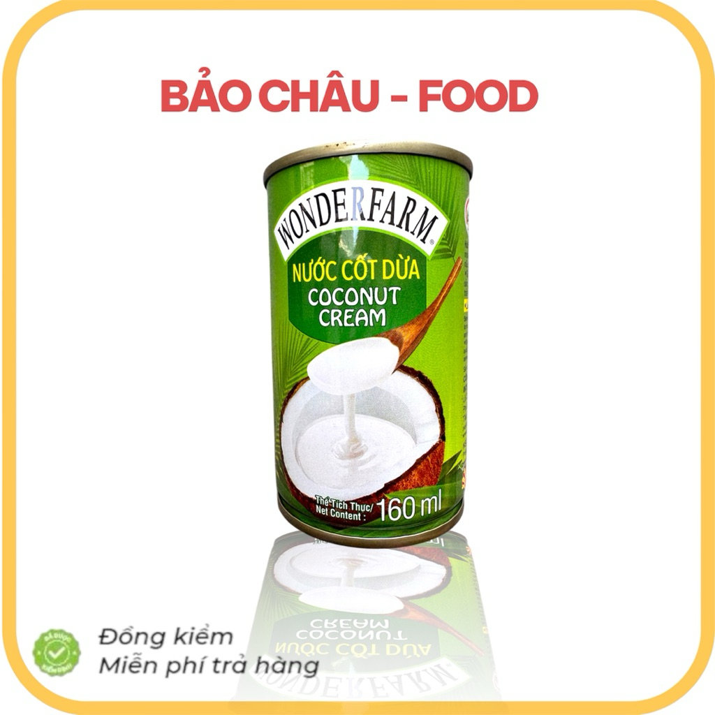 Nước Cốt Dừa Wonderfarm Lon 160ml - Thơm Ngon, Béo Ngậy
