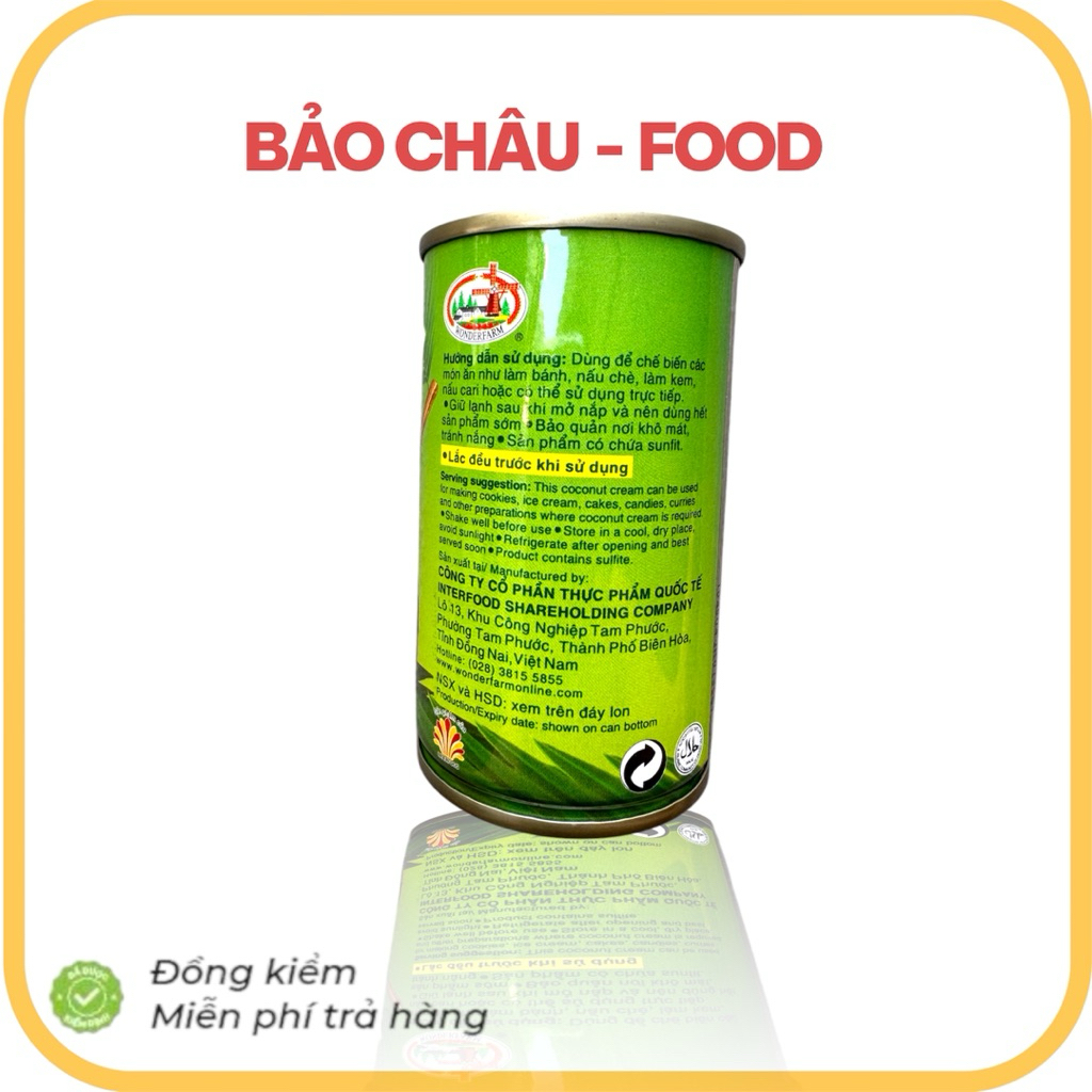Nước Cốt Dừa Wonderfarm Lon 160ml - Thơm Ngon, Béo Ngậy