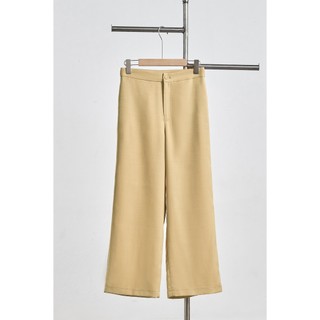 Quần Công Sở Nữ Ống Rộng LAMER FASHION Cạp Cao Dáng Suông Chun Sườn O64W25Q006