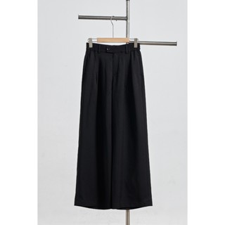 Quần Ống Rộng Công Sở LAMER FASHION Dáng Suông Chun Sườn Túi Dọc Vải Chéo Hàn Đứng Form O64W25Q005