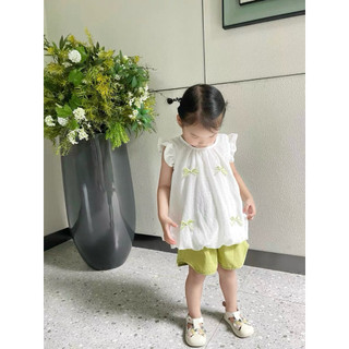 Set bộ bí bé gái đính nơ dễ thương 9th-4 tuổi đồ bộ dự tiệc sinh nhật QCCC D1170 Bí Ngô Nhỏ