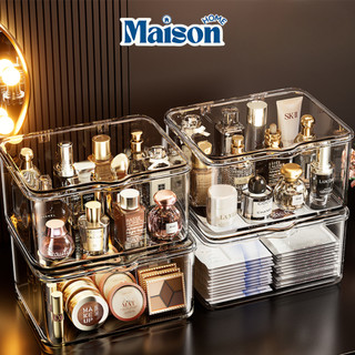 Hộp Đựng Mỹ Phẩm Trong Suốt Acrylic MAISON Hộp Đựng Son, Nước Hoa, Skincare Gọn Gàng Kèm Nắp Chống Bụi