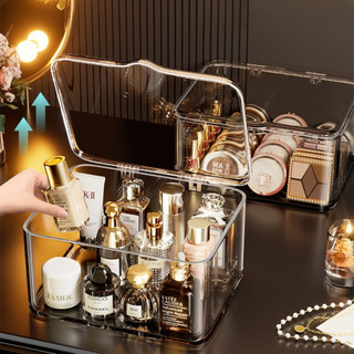Hộp Đựng Mỹ Phẩm Trong Suốt Acrylic MAISON Hộp Đựng Son, Nước Hoa, Skincare Gọn Gàng Kèm Nắp Chống Bụi