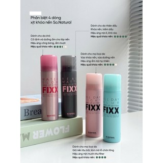 Xịt Khóa Nền So Natural All Day Tight Make Up Setting Fixx Giữ Makeup Lâu Trôi Lớp Nền Tự Nhiên